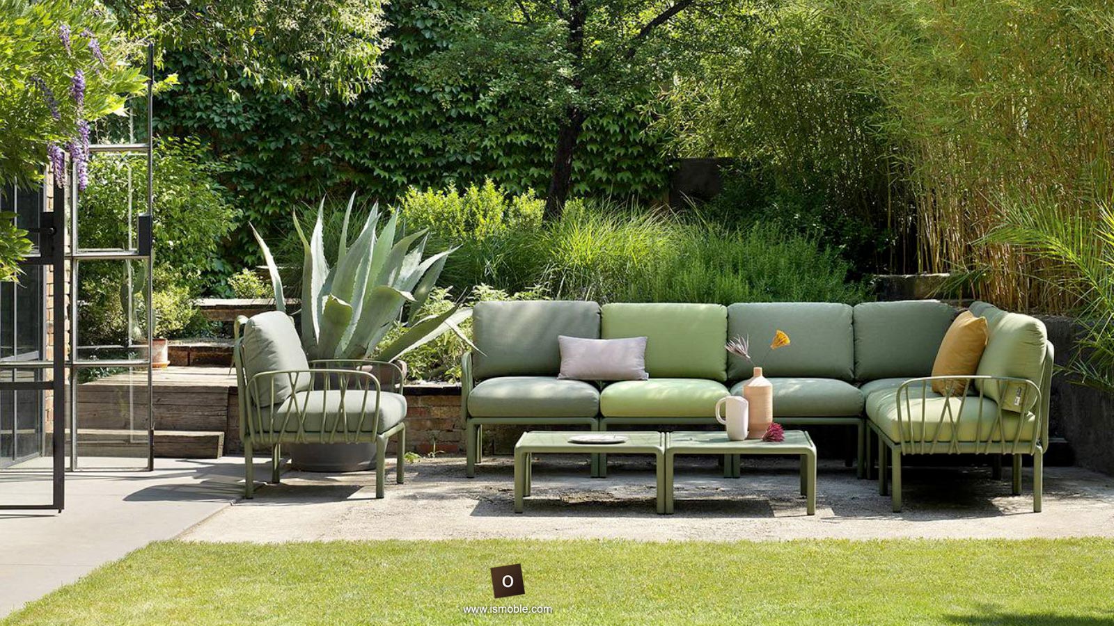 Sofá exterior color verde